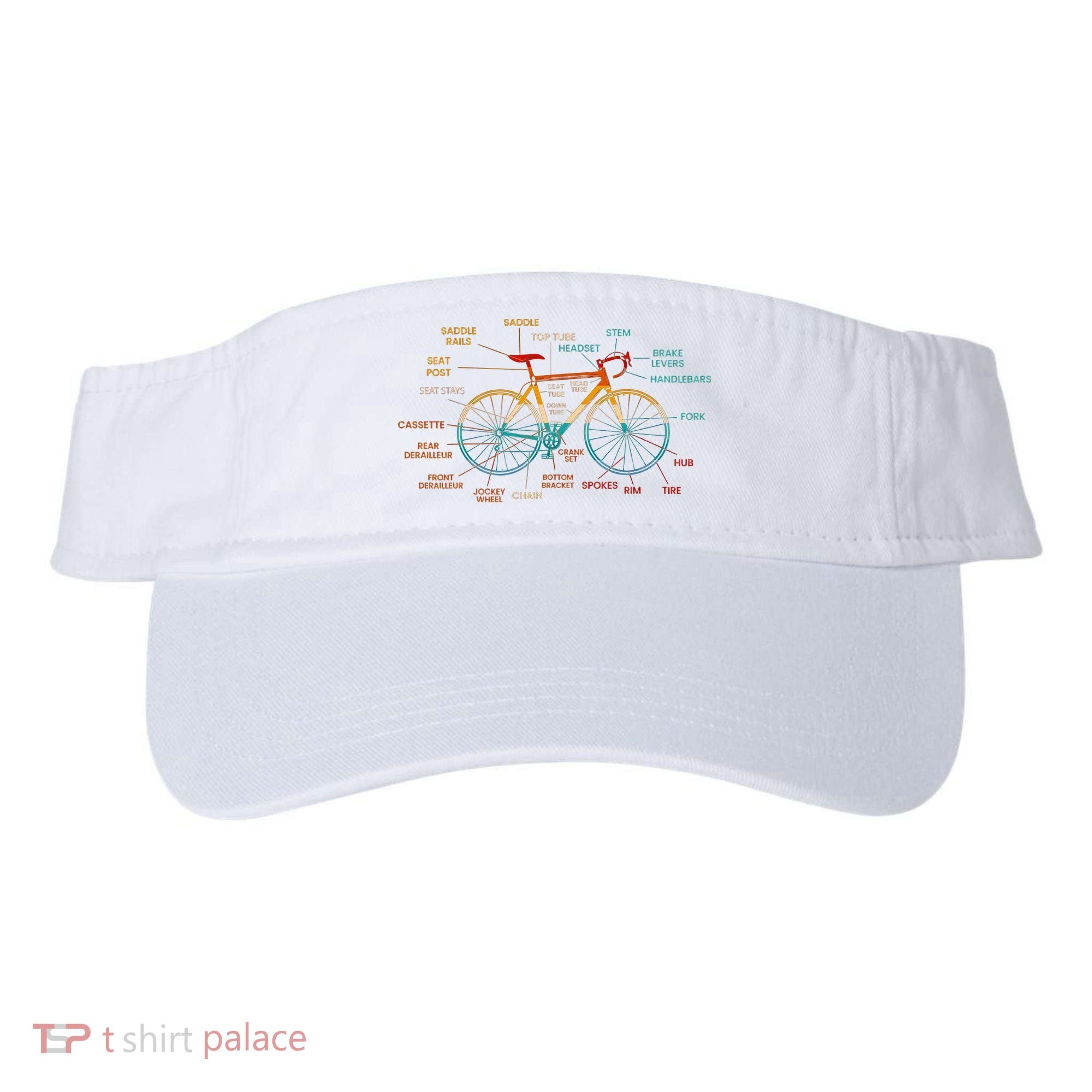 Bicycle Anatomy Funny Cycling Cute Biking Biker Visor