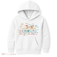 Bicycle Anatomy Funny Cycling Cute Biking Biker Kids Hoodie thumb 0