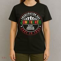 Black American Freedom Juneteenth Graphics Plus Size Shirts For Men Women Family T-Shirt thumb 4