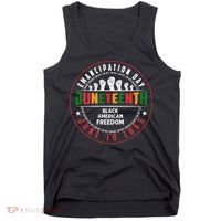 Black American Freedom Juneteenth Graphics Plus Size Shirts For Men Women Family Tank Top thumb 0