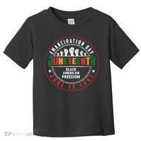 Black American Freedom Juneteenth Graphics Plus Size Shirts For Men Women Family Toddler T-Shirt thumb 0