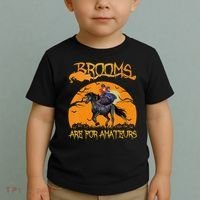 Brooms Are For Amateurs, Horse Riding Outfit Halloween Toddler T-Shirt thumb 2