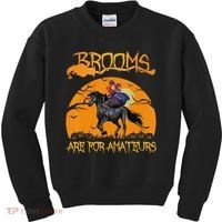 Brooms Are For Amateurs, Horse Riding Outfit Halloween Kids Sweatshirt thumb 0