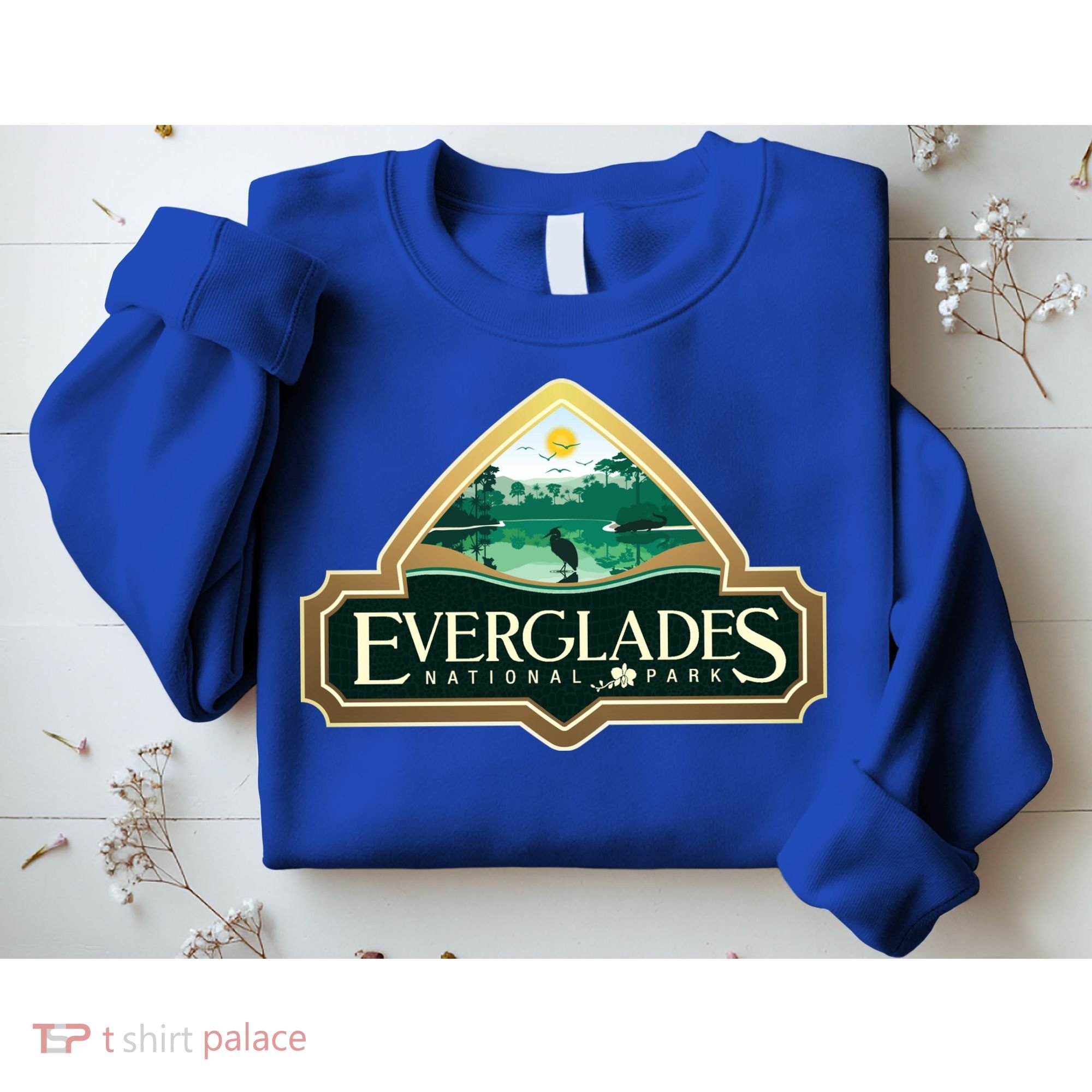 Bird And Florida Alligator Of Everglades National Park Sweatshirt