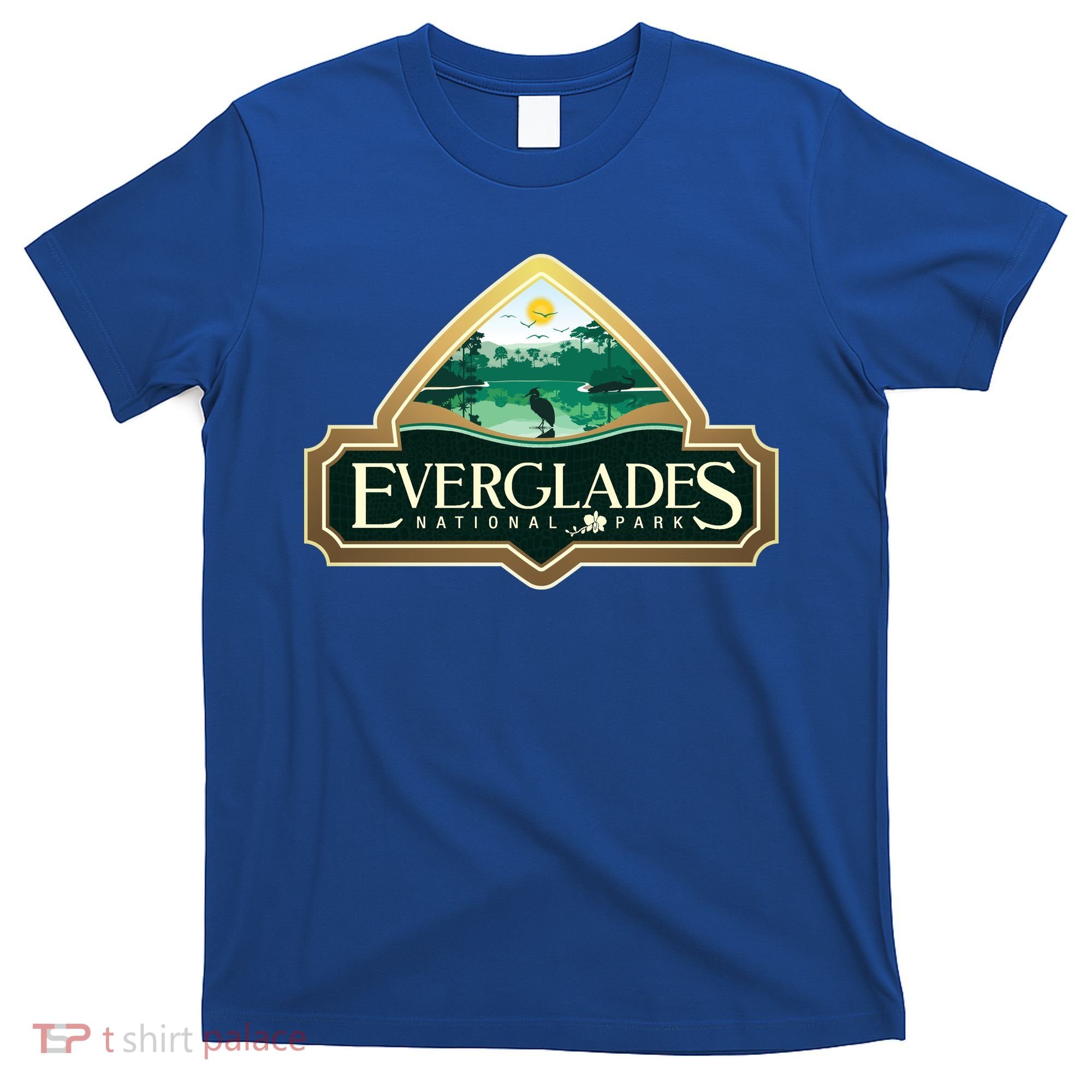 Bird And Florida Alligator Of Everglades National Park T-Shirt