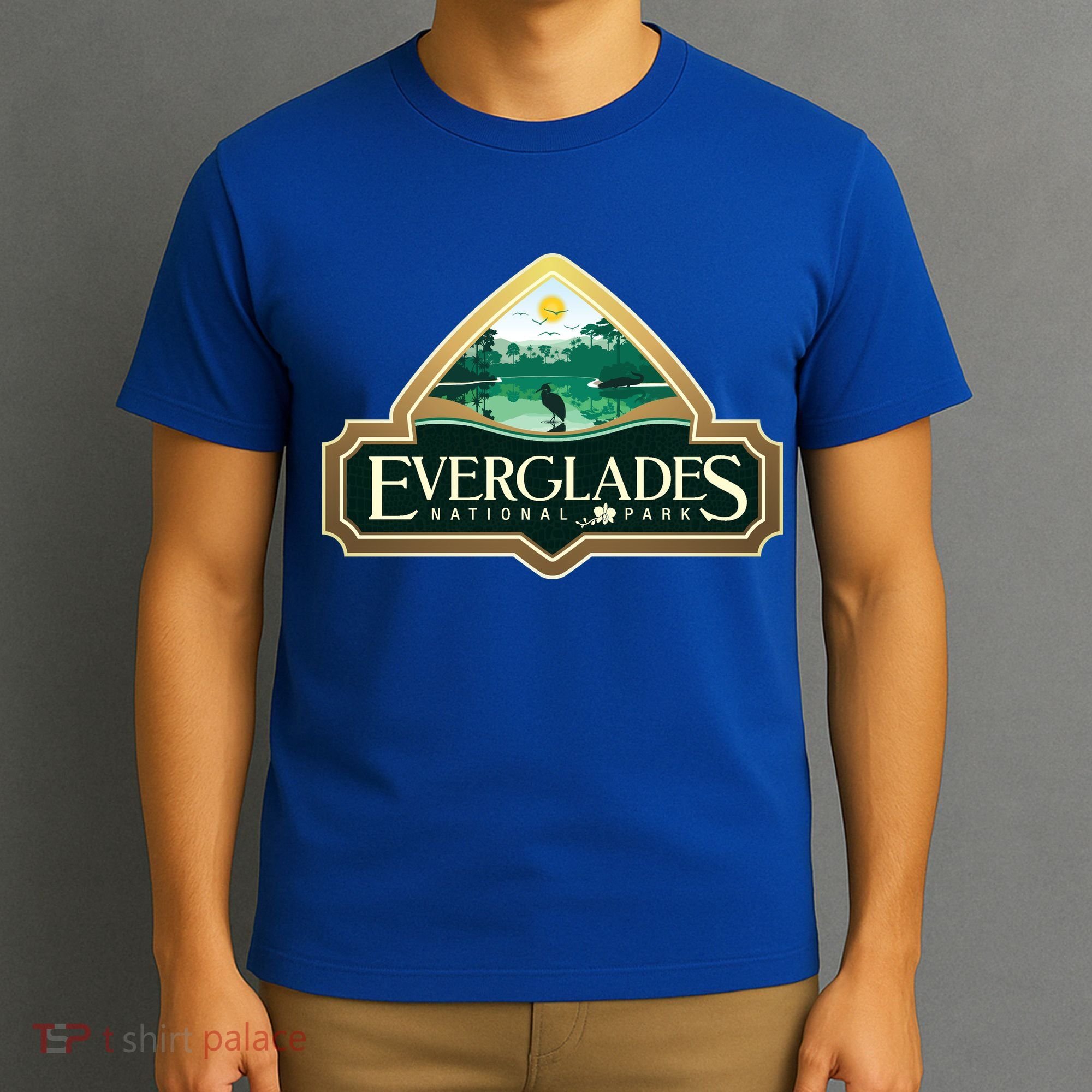 Bird And Florida Alligator Of Everglades National Park T-Shirt