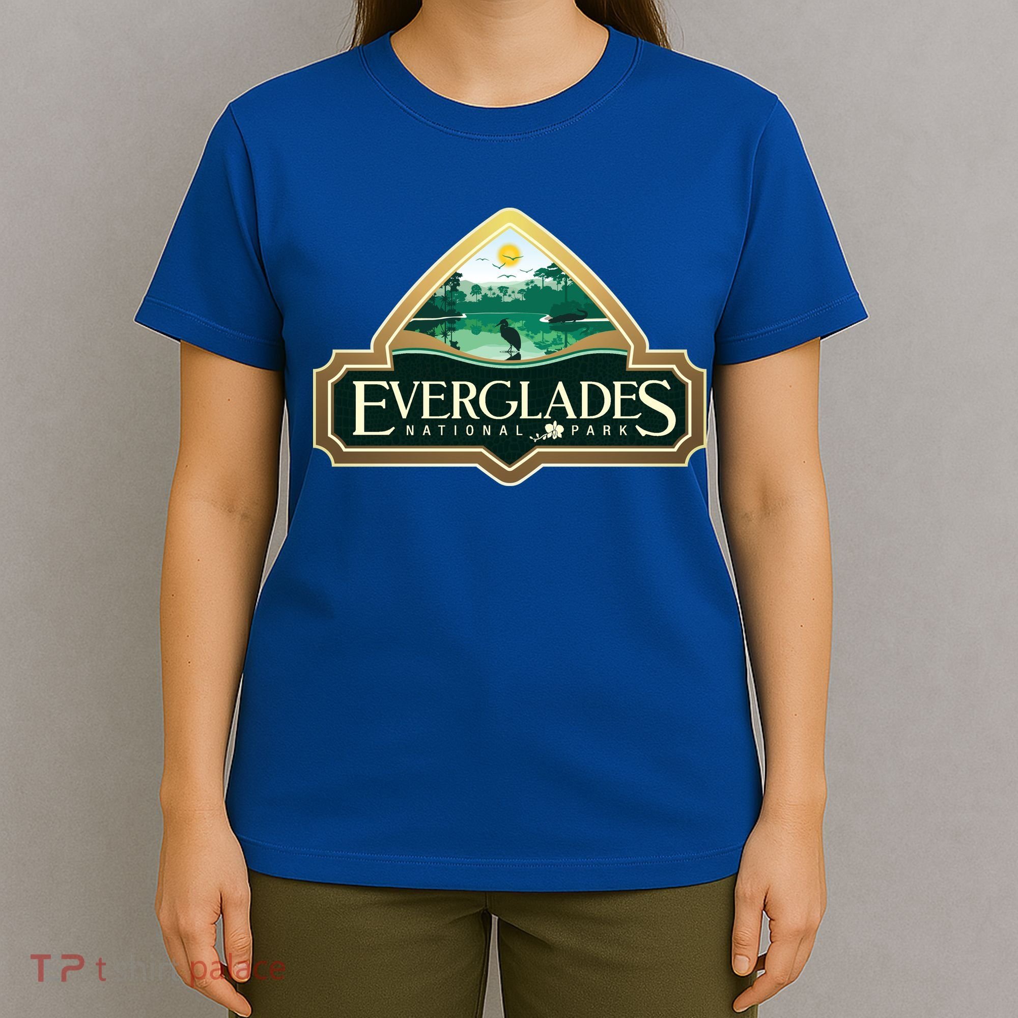 Bird And Florida Alligator Of Everglades National Park T-Shirt