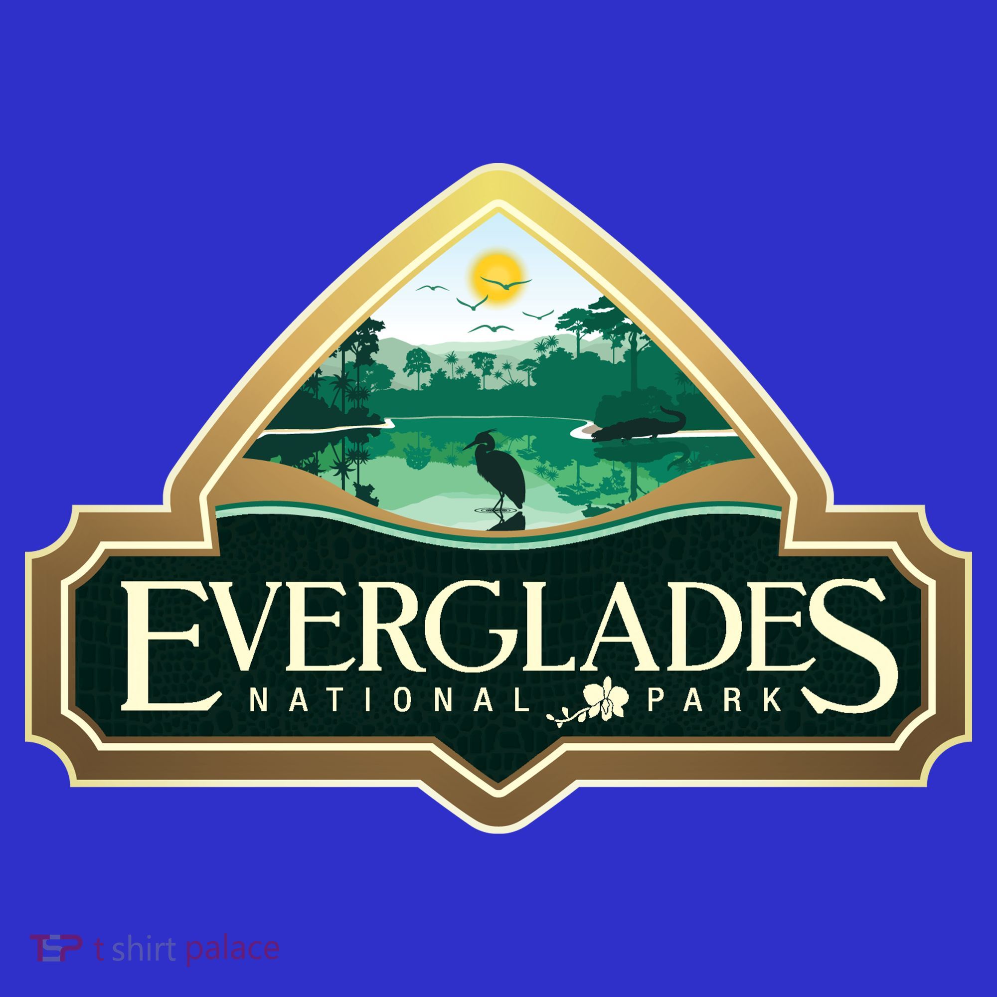 Bird And Florida Alligator Of Everglades National Park Tank Top