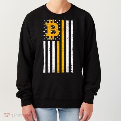 Bitcoin American Flag Crypto Women's Sweatshirt