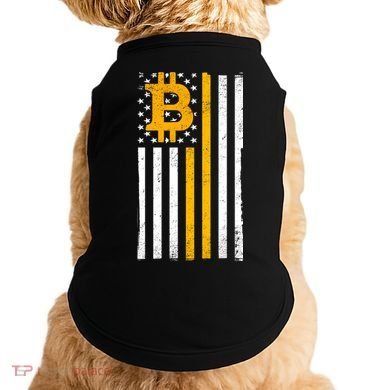 Bitcoin American Flag Crypto Doggie Tank