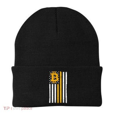 Bitcoin American Flag Crypto Beanie