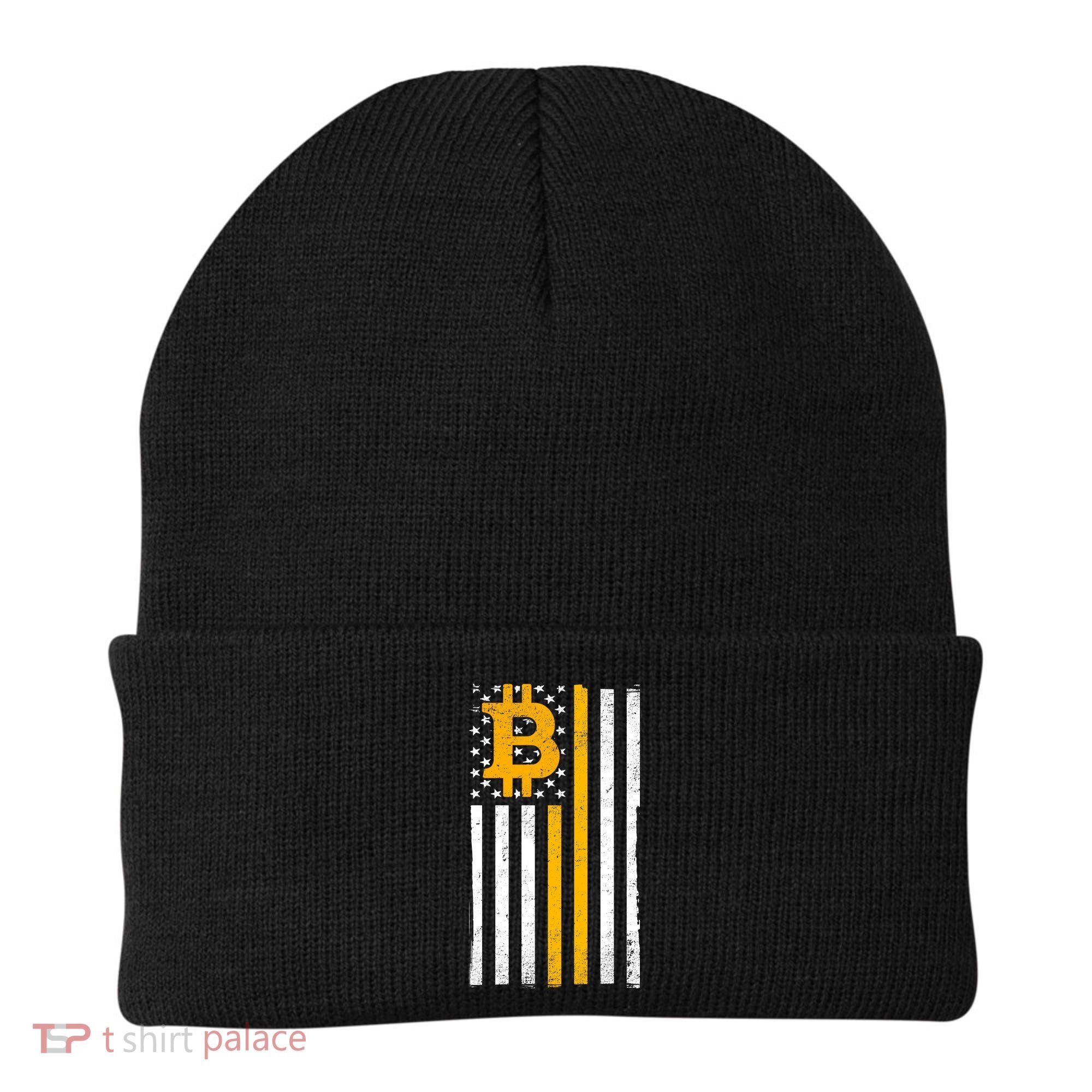 Bitcoin American Flag Crypto Beanie
