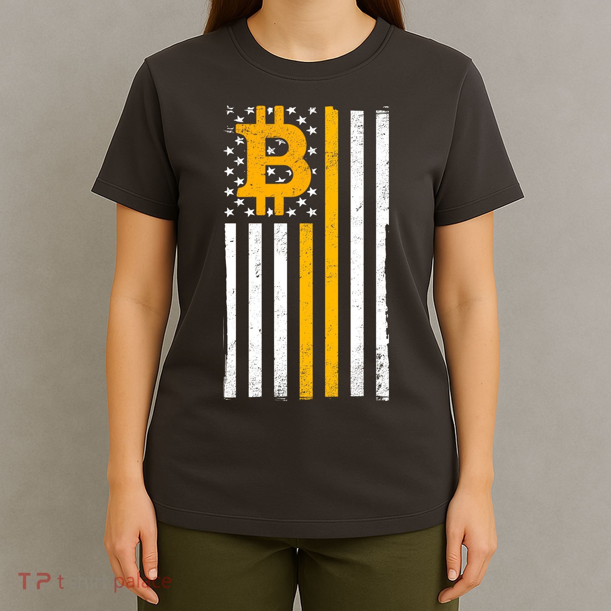 Bitcoin American Flag Crypto T-Shirt