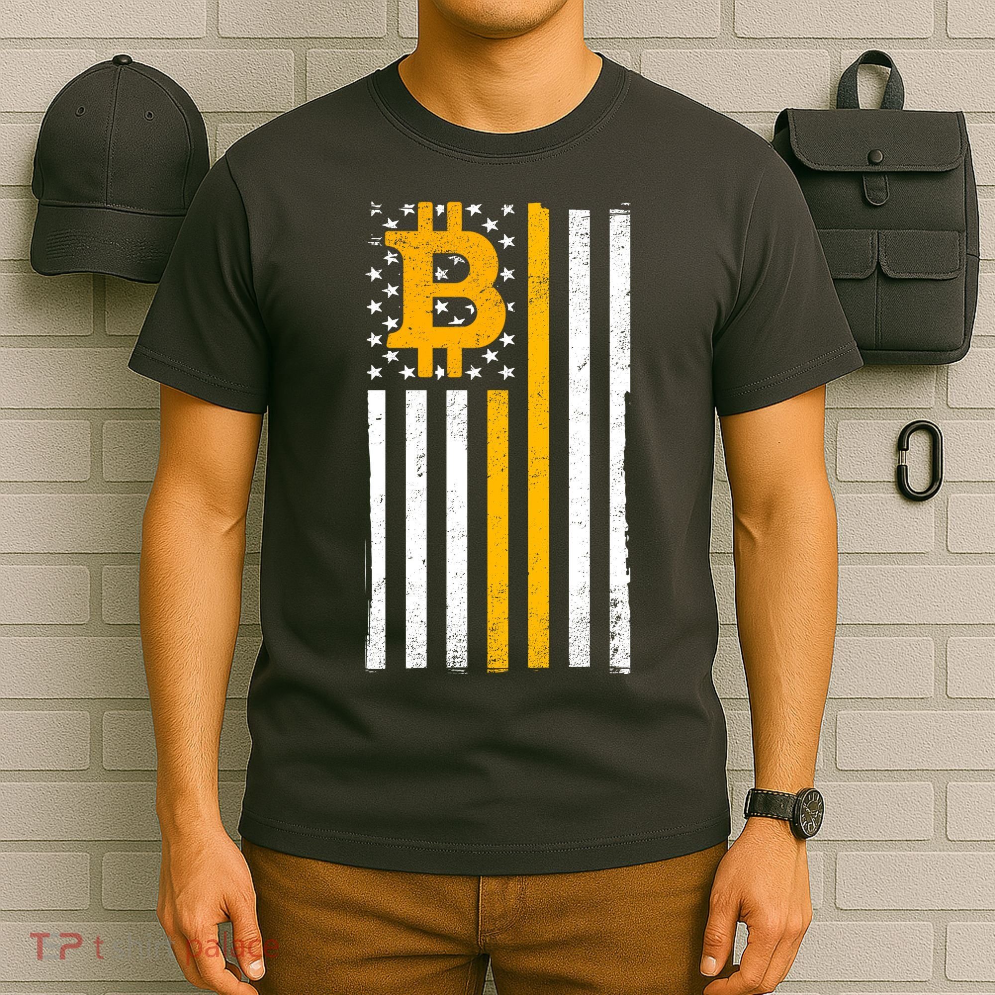 Bitcoin American Flag Crypto T-Shirt