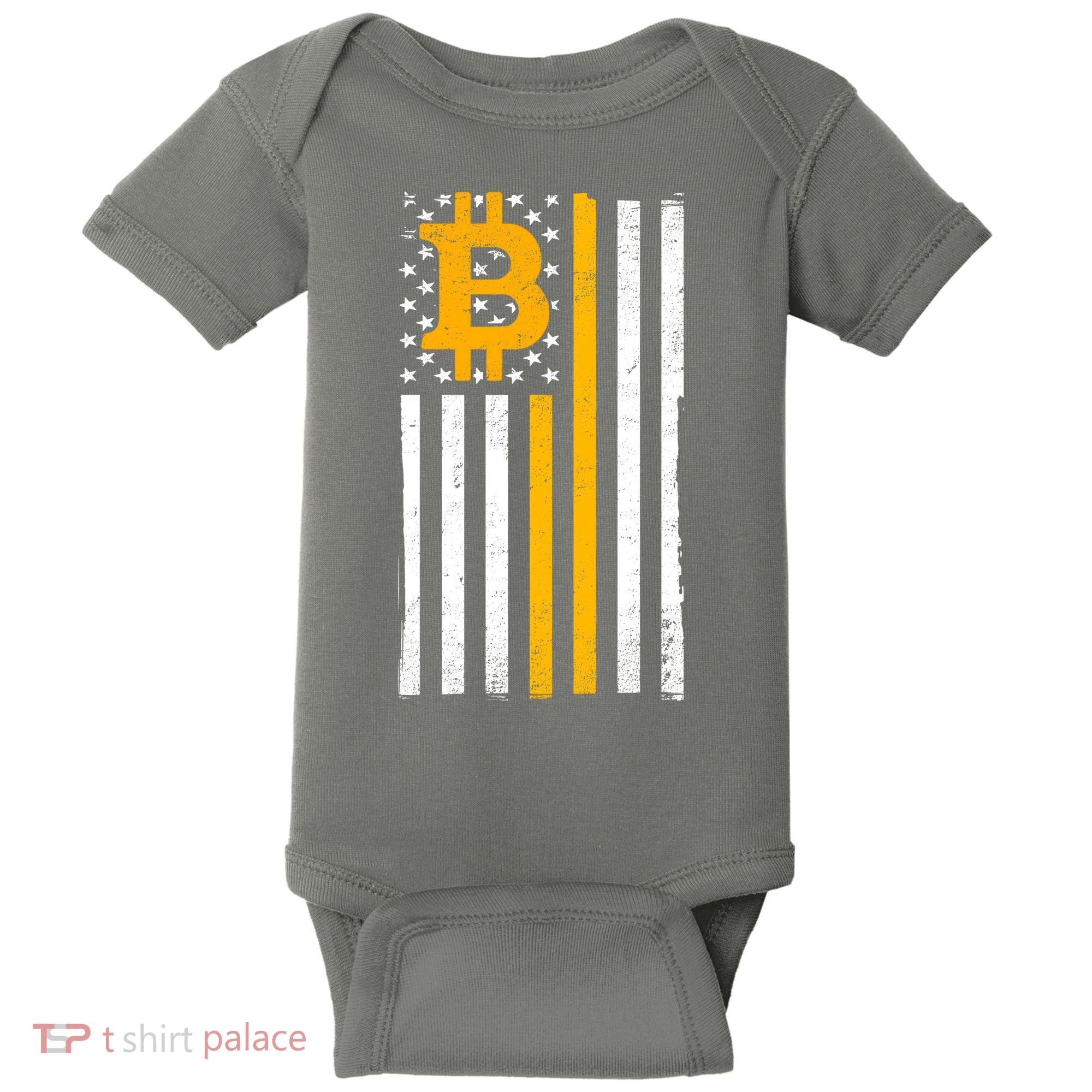 Bitcoin American Flag Crypto Baby Bodysuit