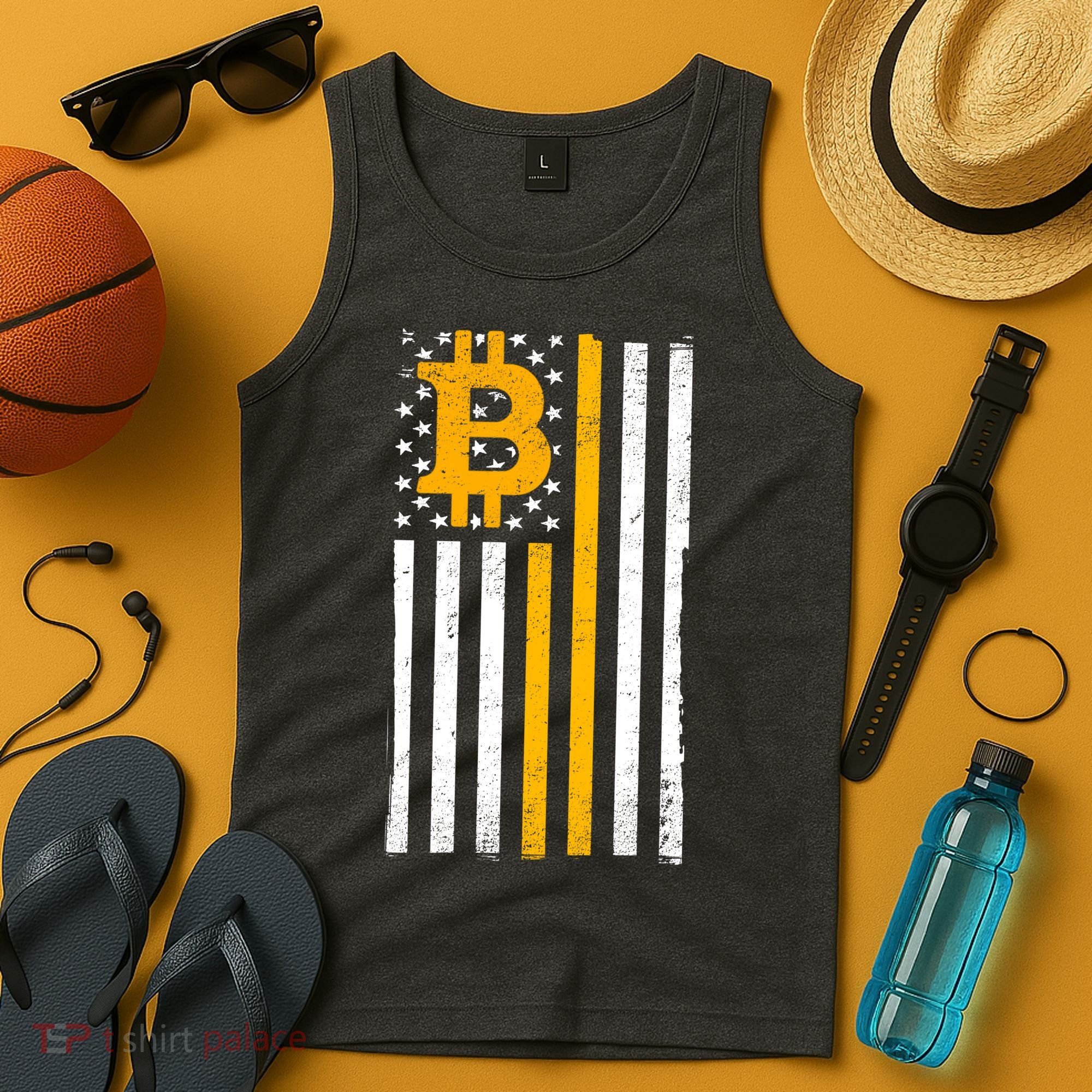 Bitcoin American Flag Crypto Tank Top