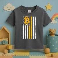 Bitcoin American Flag Crypto Toddler T-Shirt thumb 3