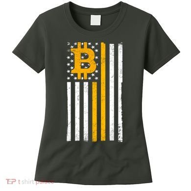Bitcoin American Flag Crypto Women's T-Shirt