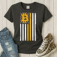 Bitcoin American Flag Crypto Women's T-Shirt thumb 3