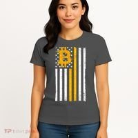 Bitcoin American Flag Crypto Women's T-Shirt thumb 4