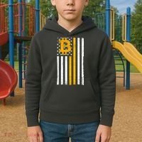 Bitcoin American Flag Crypto Kids Hoodie thumb 2