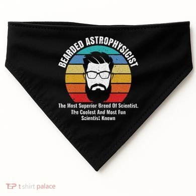 Bearded Astrophysicist Funny Astrophysics Definition USA-Made Doggie Bandana