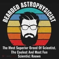Bearded Astrophysicist Funny Astrophysics Definition Bucket Hat thumb 4