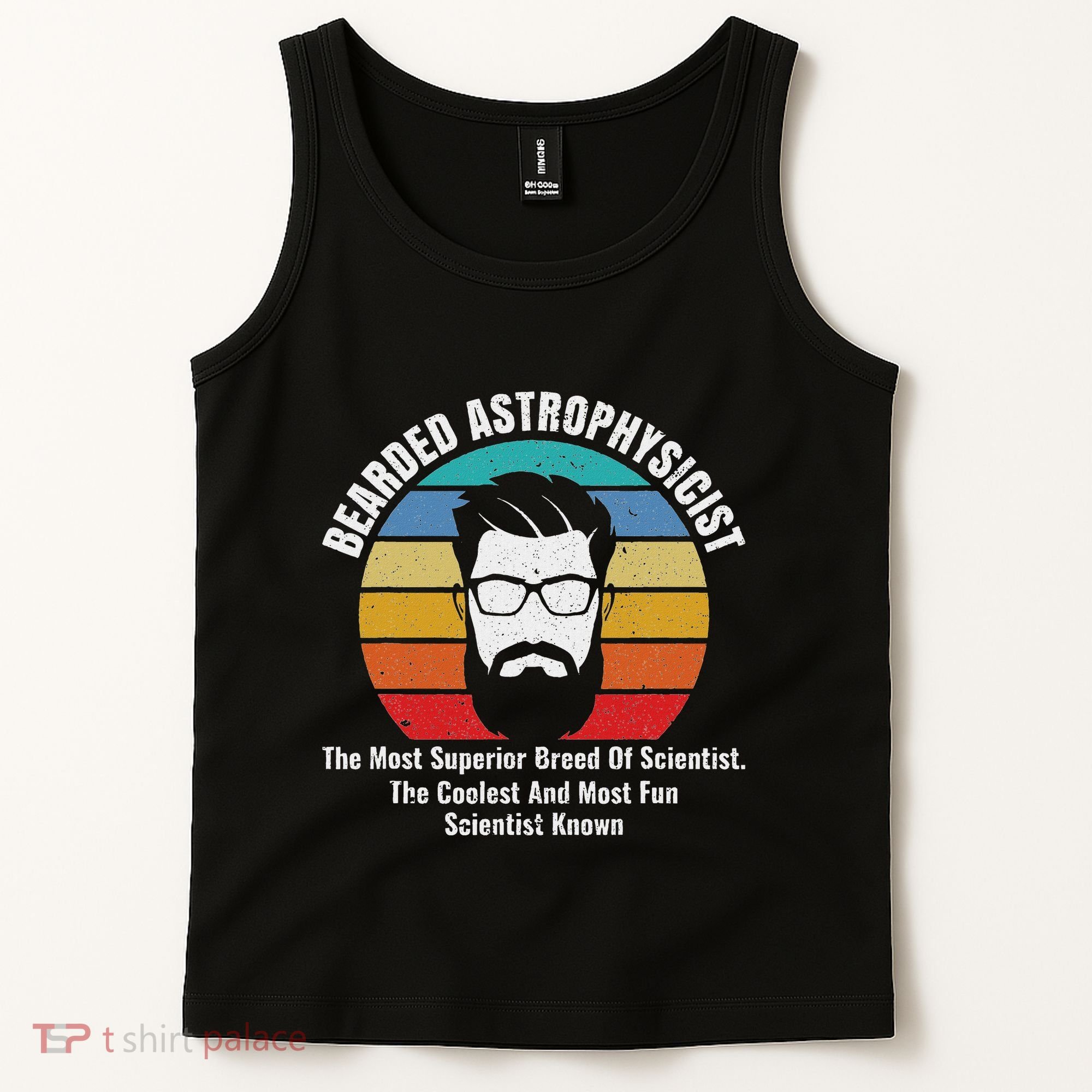 Bearded Astrophysicist Funny Astrophysics Definition Tank Top