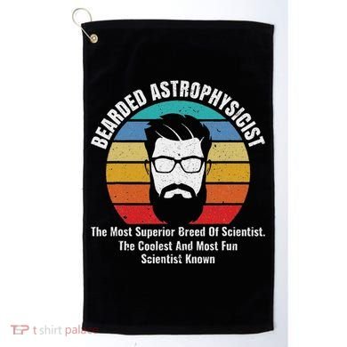 Bearded Astrophysicist Funny Astrophysics Definition Golf Towel