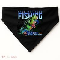 Bass Attitude Fishing Catch And Release USA-Made Doggie Bandana thumb 0