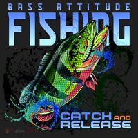 Bass Attitude Fishing Catch And Release Golf Towel thumb 3