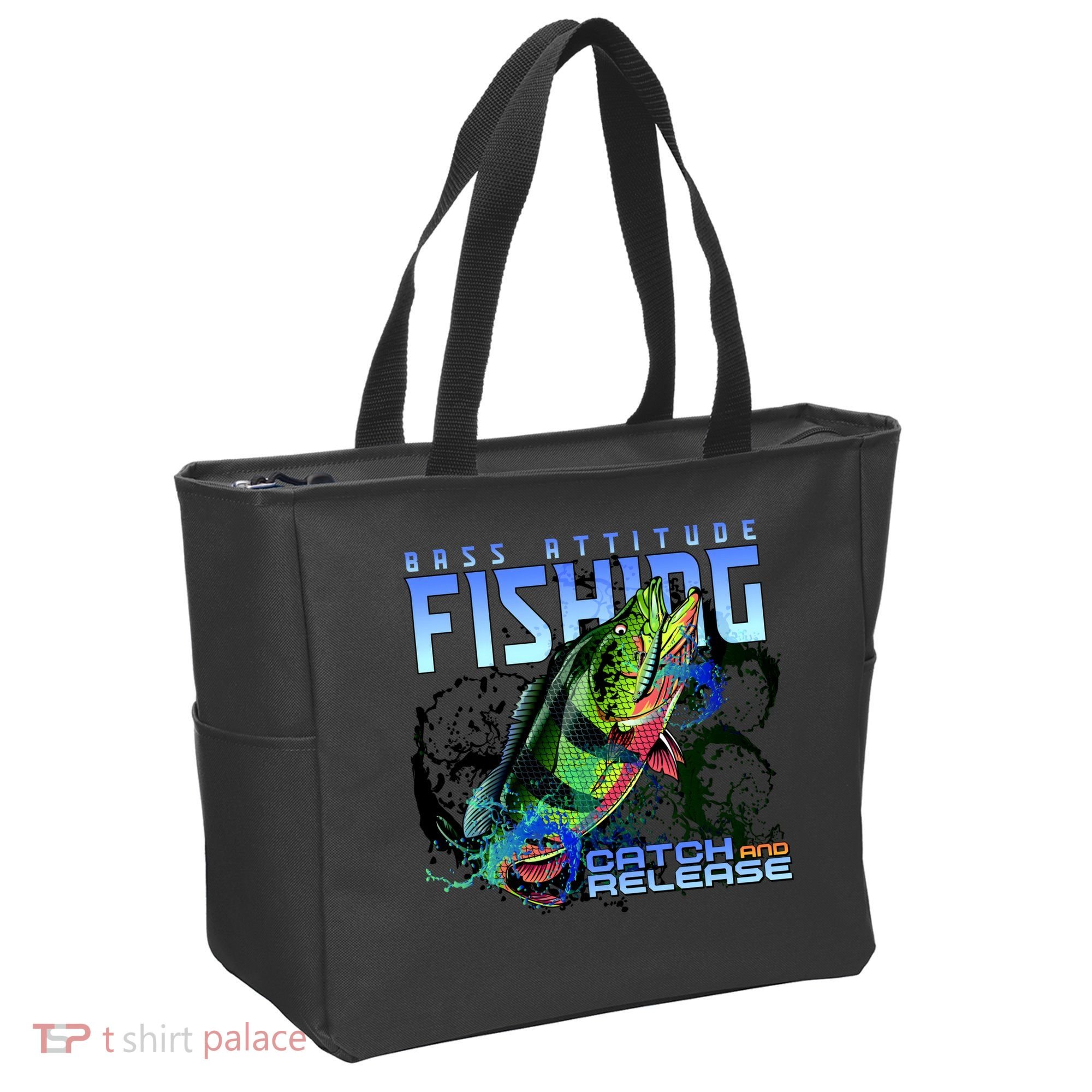 Bass Attitude Fishing Catch And Release Tote Bag