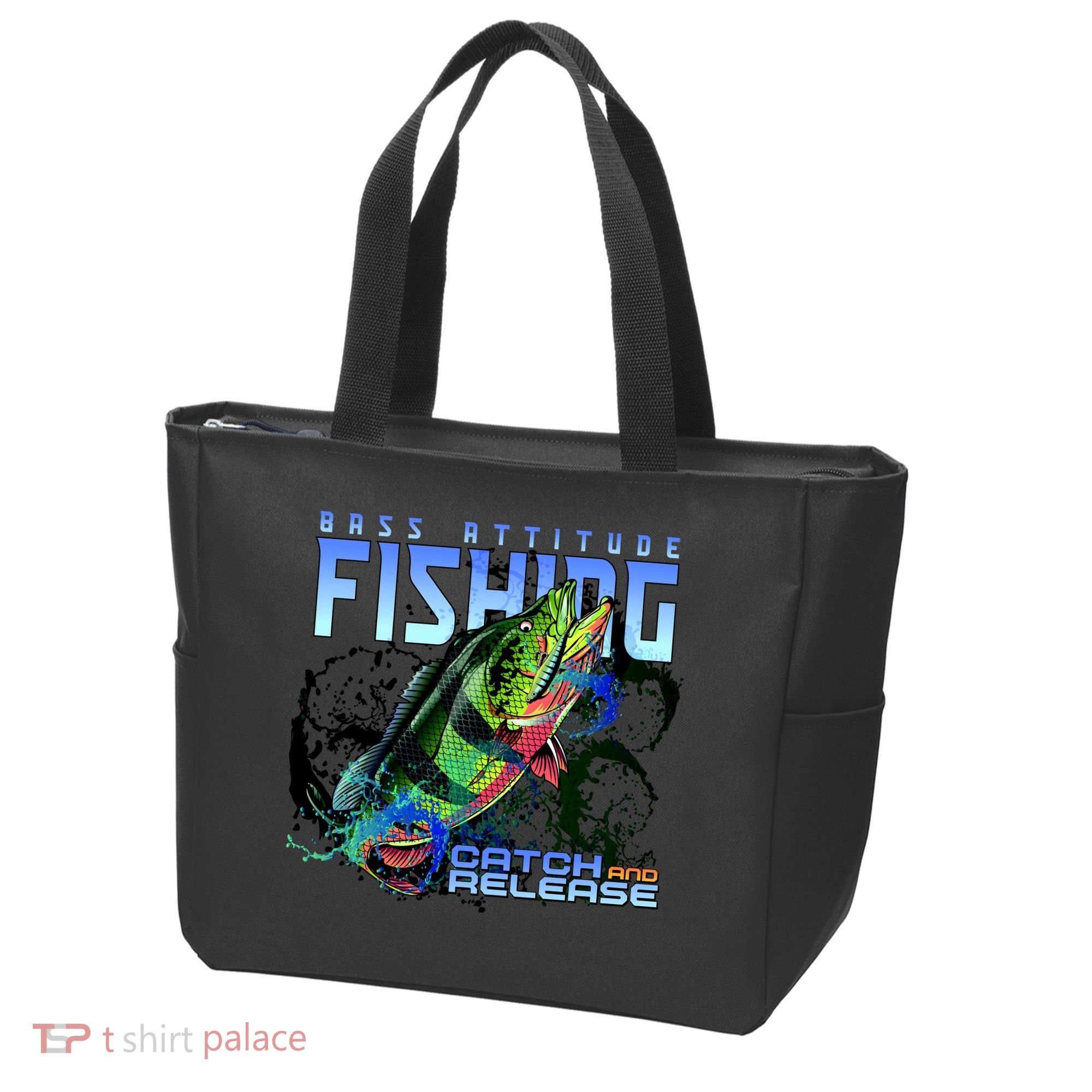 Bass Attitude Fishing Catch And Release Tote Bag