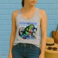 Bass Attitude Fishing Catch And Release Women's Tank Top thumb 2