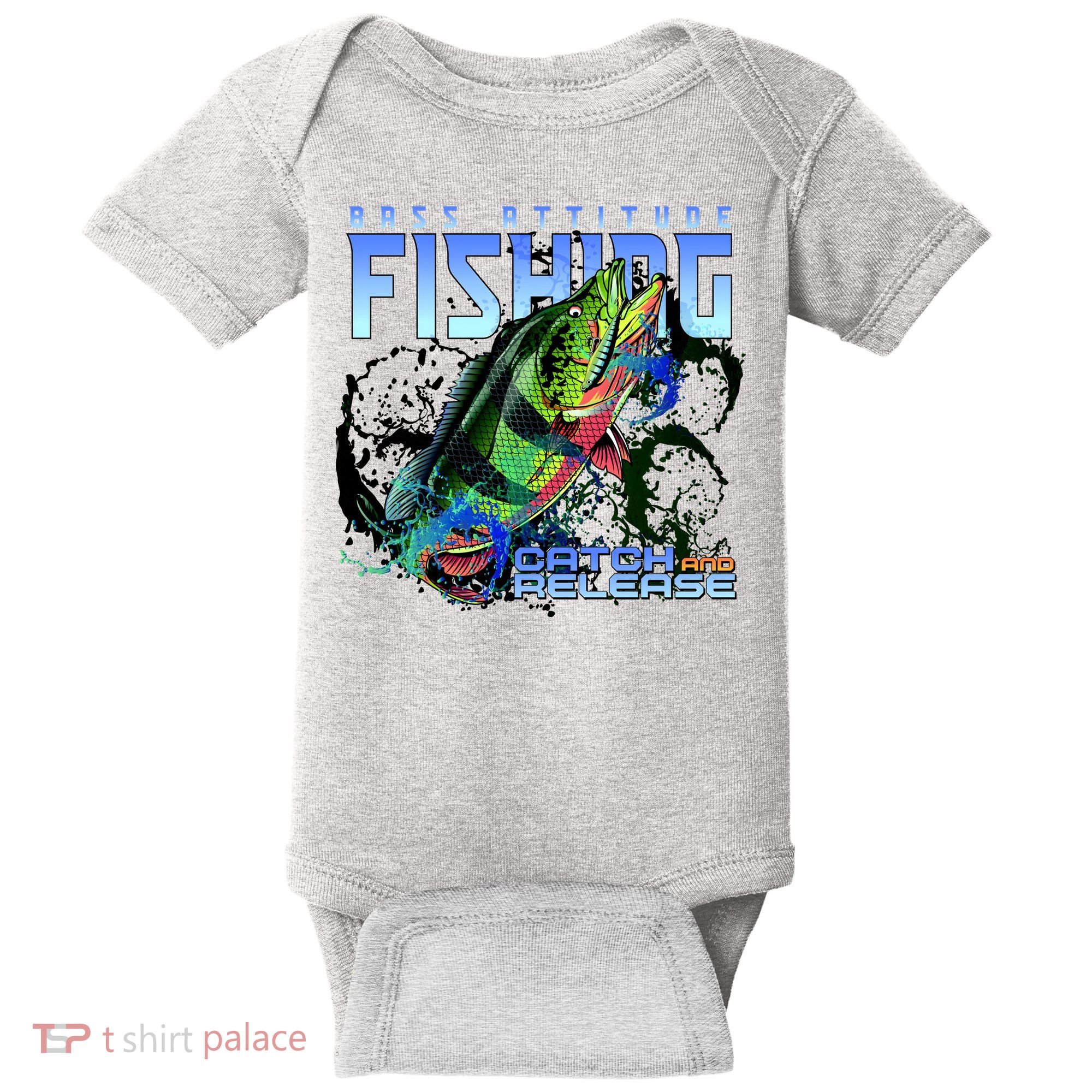 Bass Attitude Fishing Catch And Release Baby Bodysuit