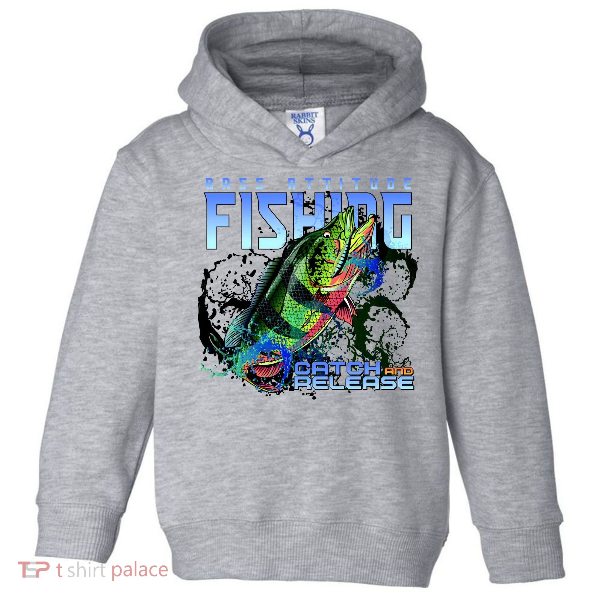 Bass Attitude Fishing Catch And Release Toddler Hoodie