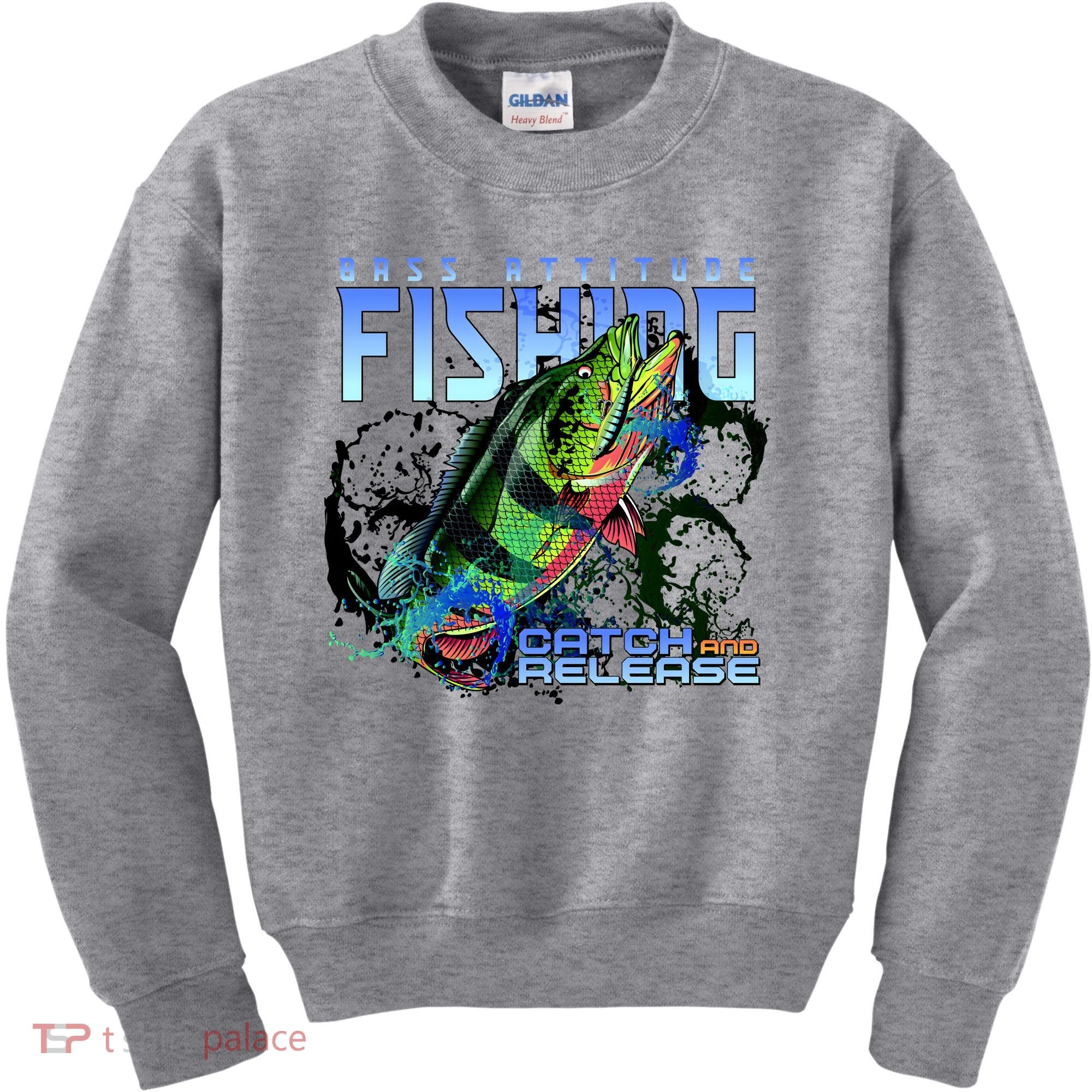 Bass Attitude Fishing Catch And Release Kids Sweatshirt