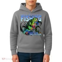 Bass Attitude Fishing Catch And Release Kids Hoodie thumb 4