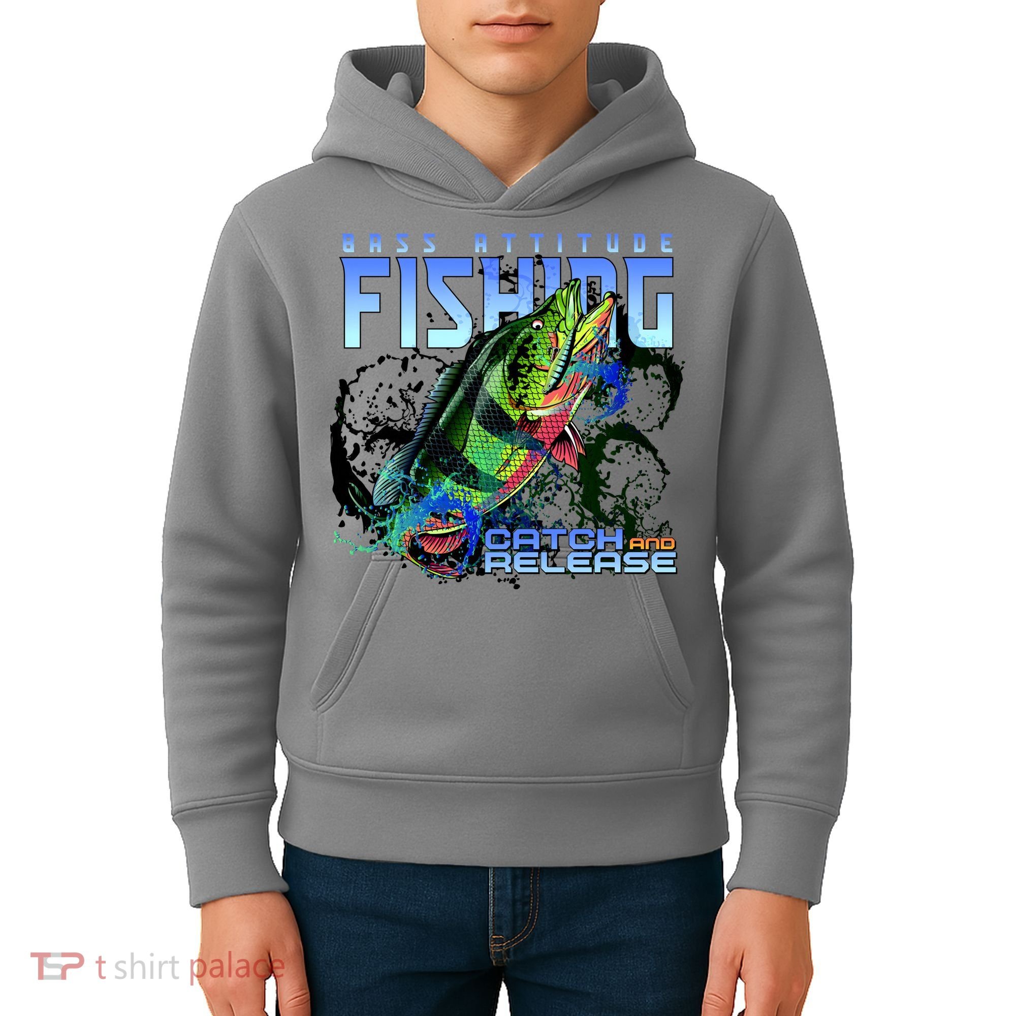 Bass Attitude Fishing Catch And Release Kids Hoodie