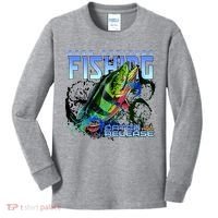 Bass Attitude Fishing Catch And Release Kids Long Sleeve Shirt thumb 0