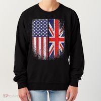 British American Flag Union Jack England Usa Women's Sweatshirt thumb 0