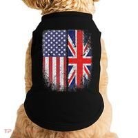 British American Flag Union Jack England Usa Doggie Tank thumb 0