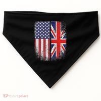 British American Flag Union Jack England Usa USA-Made Doggie Bandana thumb 0