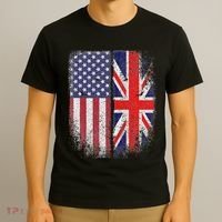 British American Flag Union Jack England Usa T-Shirt thumb 3