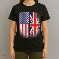 British American Flag Union Jack England Usa T-Shirt thumb 4