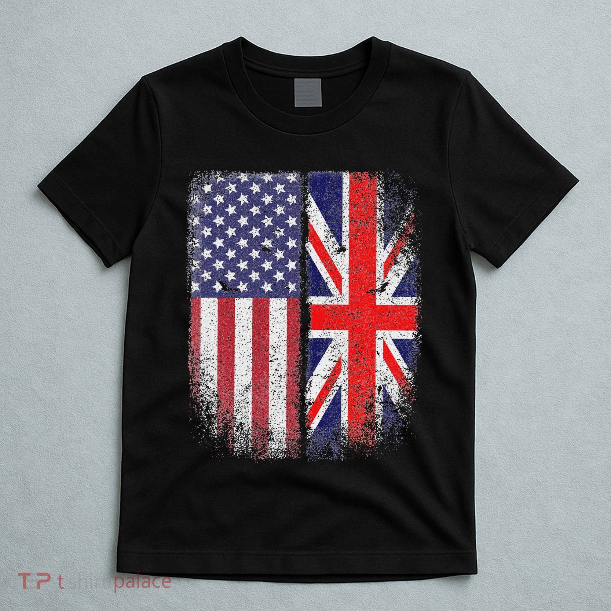 British American Flag Union Jack England Usa T-Shirt