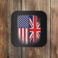 British American Flag Union Jack England Usa Coaster thumb 0