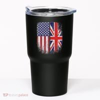 British American Flag Union Jack England Usa Tumbler thumb 0