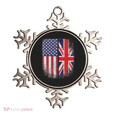 British American Flag Union Jack England Usa Ornament