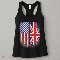 British American Flag Union Jack England Usa Women's Tank Top thumb 3
